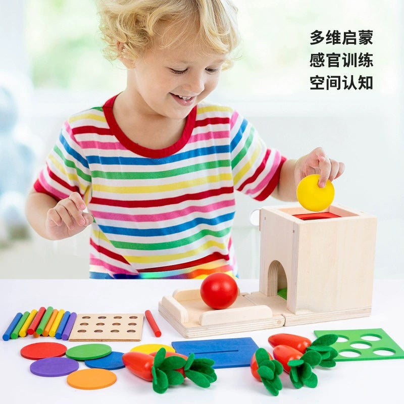 Montessori Teaching Aids, Early Education Coin Box, Baby Shape Block Matching, Children'S Educational Toys, Infant Gifts - Image 3